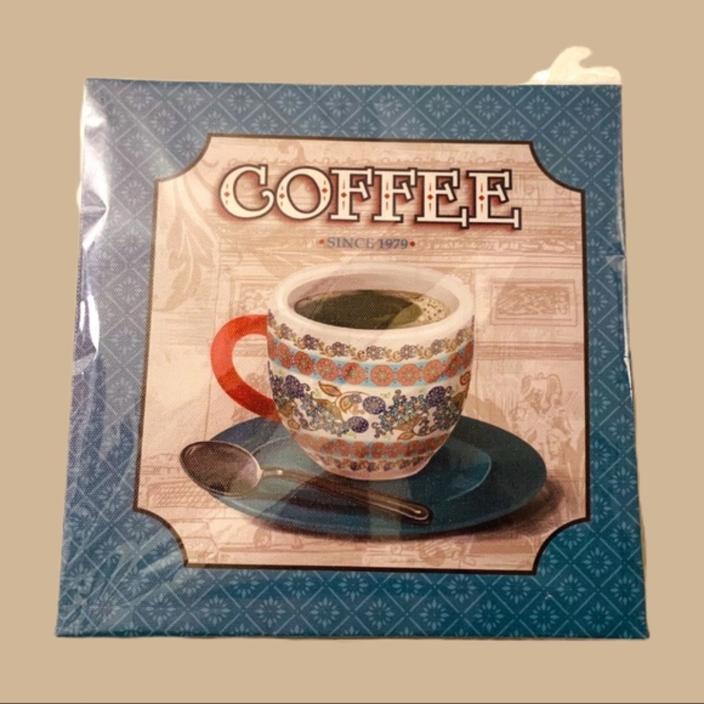 COFFEE CANVAS ART NWT